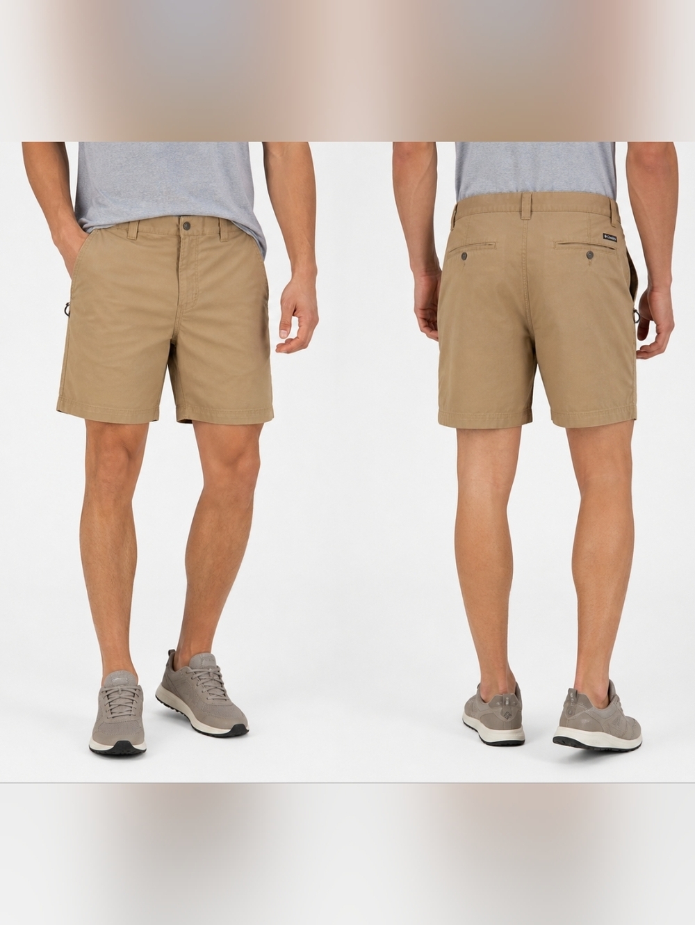 Columbia Men's Casual Khaki Cotton 10" Regular Fit Shorts Activewear Outdoor